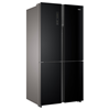 מקרר 4 דלתות זכוכית שחורה HAIER HRF6200FB	- צד