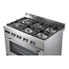 תנור משולב כיריים דגם DELONGHI PRO966MX	- מבט על/צד