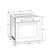 תנור בנוי דיגיטלי תנור בנוי דיגיטלי Crown CR60BIB		- סקיצה